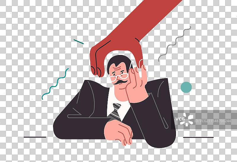 冷漠的商人因...感到压力图片素材