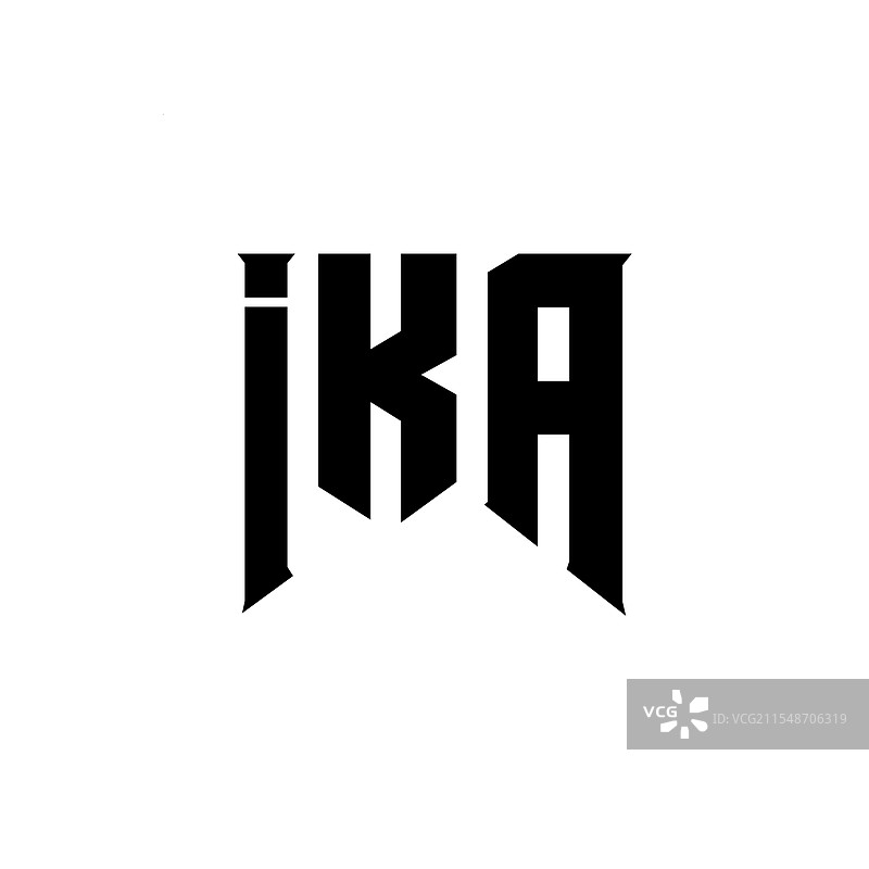 ika科技公司的字母标志设计图片素材