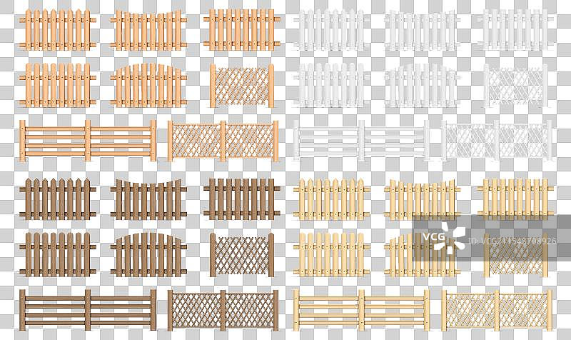 逼真的木质栅栏图片素材