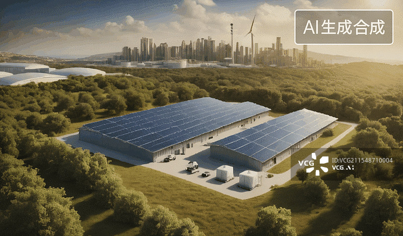 【AI数字艺术】太阳能发电站图片素材