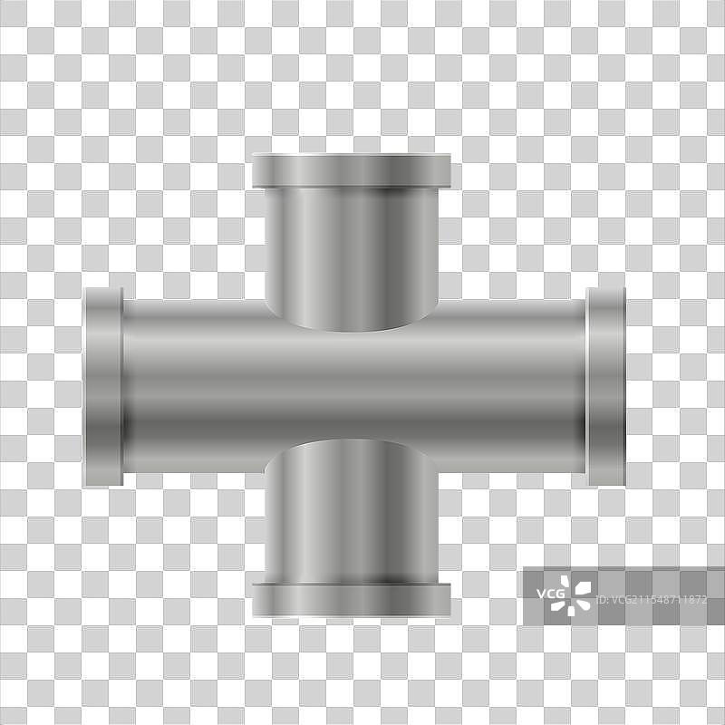 四通交叉滑接管道的一部分图片素材