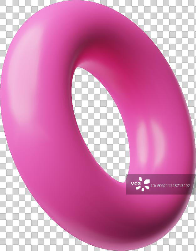 光滑的粉色三维环面图片素材