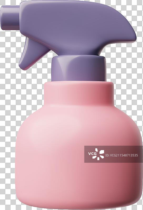 白色背景上的理发喷雾瓶3D图标图片素材