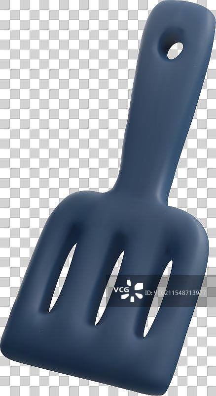 蓝色带槽的铲子图片素材