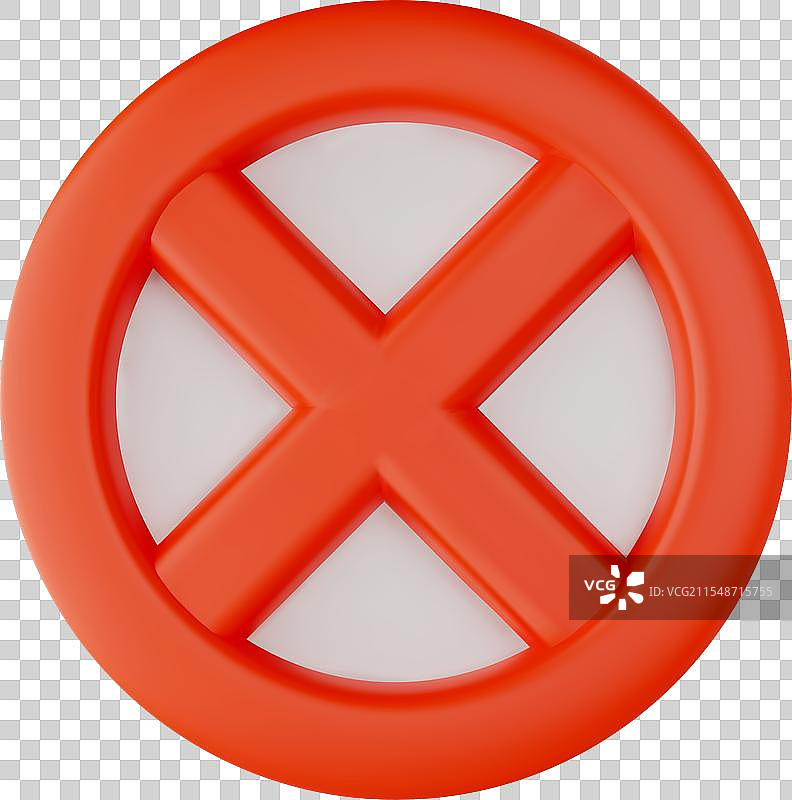 红色禁止入内标志 3D图片素材