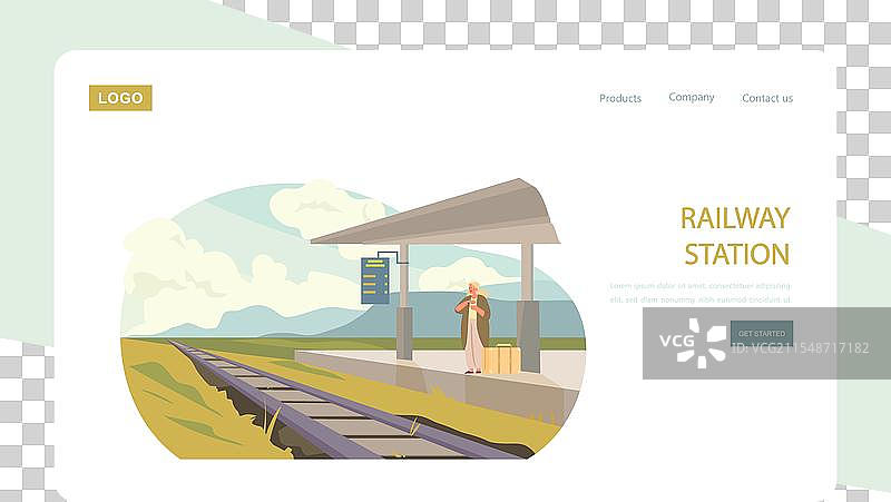 宁静的乡村车站等待图片素材