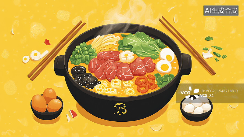 【AI数字艺术】火锅麻辣烫图片素材
