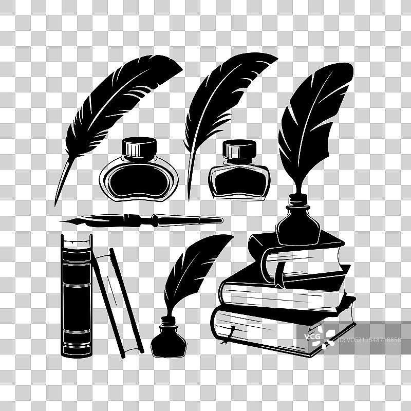 一组以复古为主题的剪影合集图片素材
