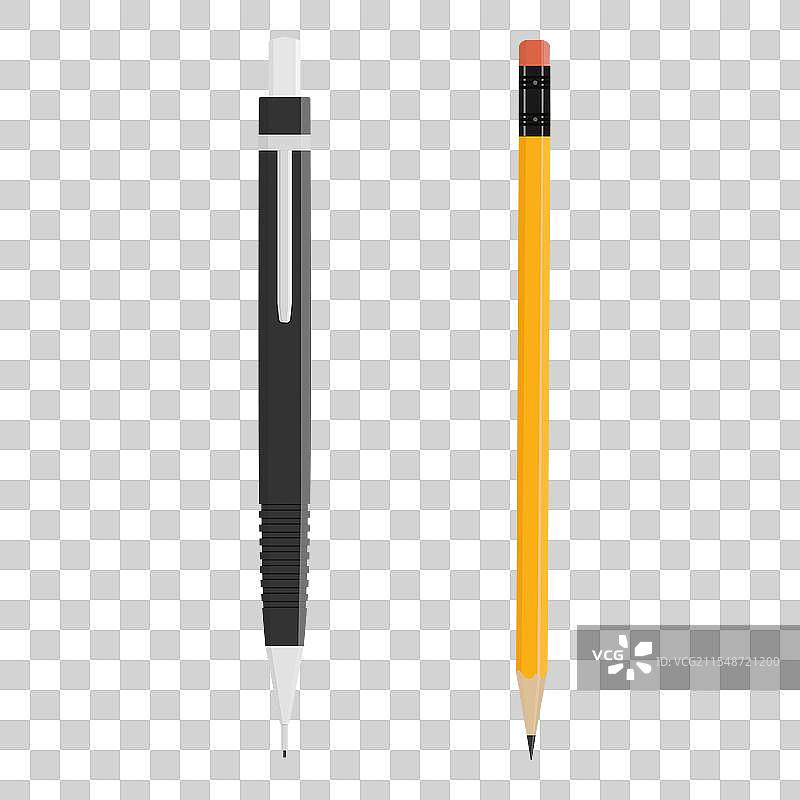 机械制图铅笔和木铅笔图片素材