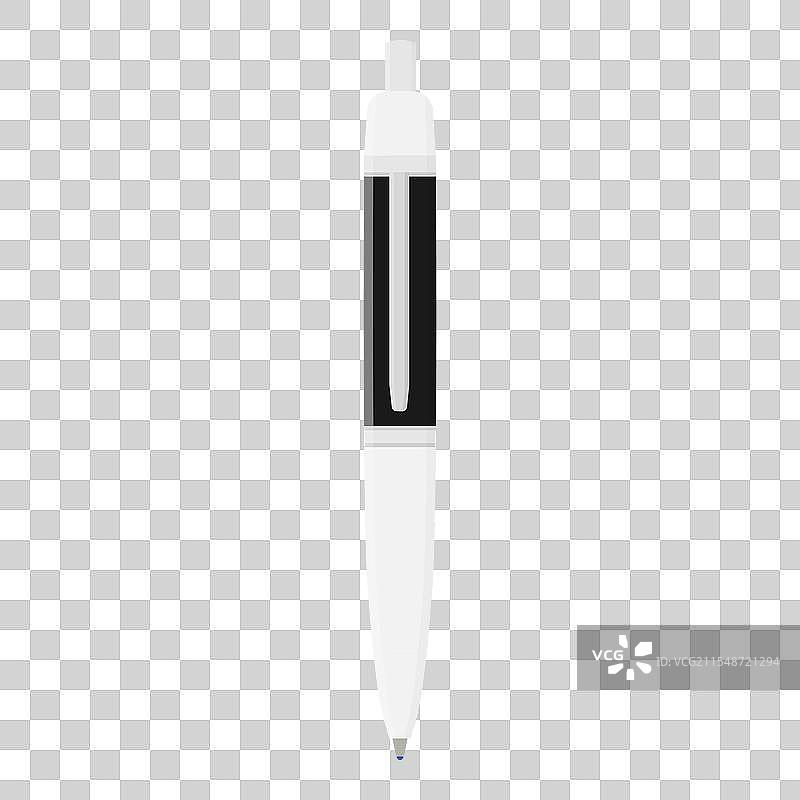 白色背景上的圆珠笔图片素材