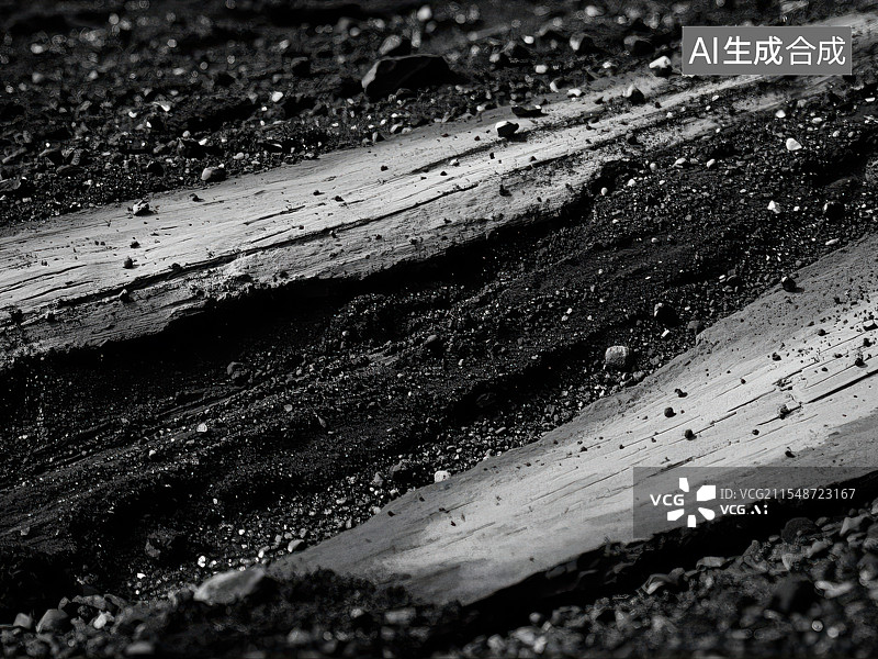【AI数字艺术】黑白矿石的低调述说图片素材