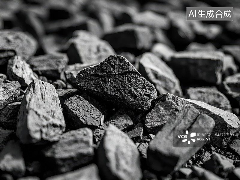 【AI数字艺术】黑白矿石的低调述说图片素材