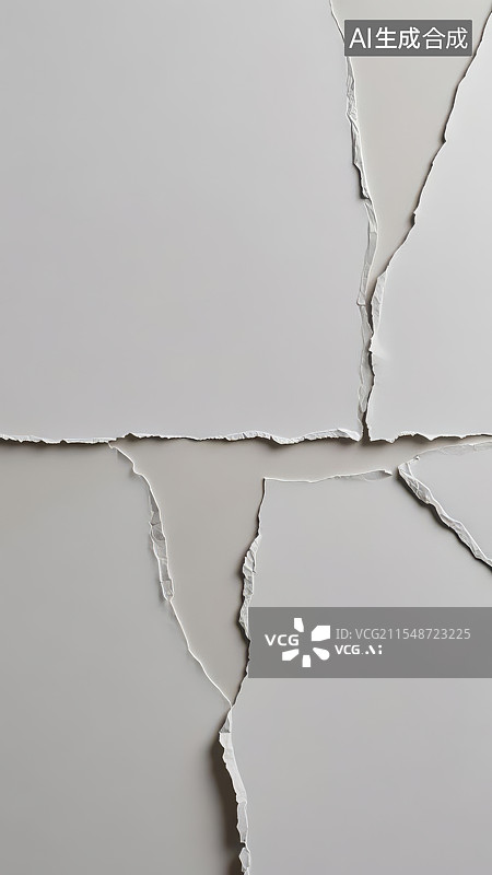 【AI数字艺术】纸张的破碎与重塑，解构主义的纸艺美学图片素材