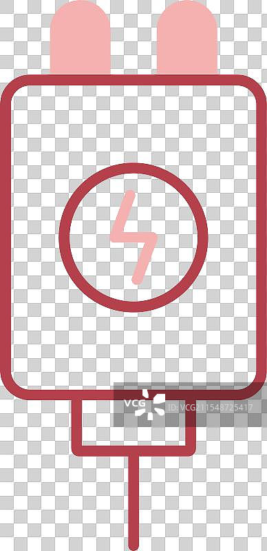 适配器线填充图标图片素材