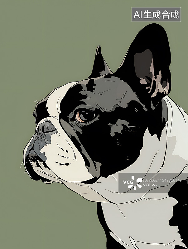 【AI数字艺术】法国斗牛犬图片素材