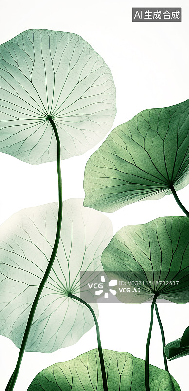 【AI数字艺术】荷叶 元素 场景图片素材