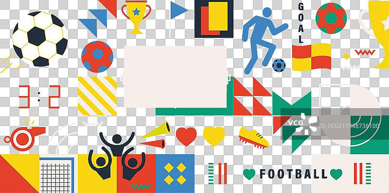 2024年欧洲足球锦标赛几何图案横幅图片素材