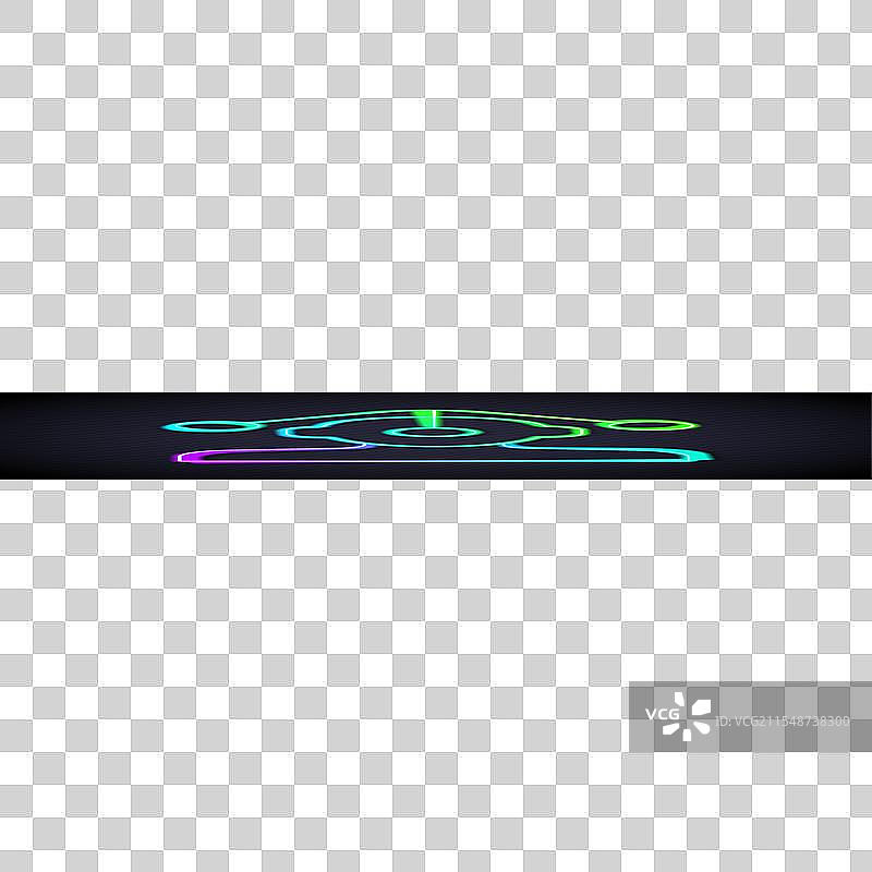 黑色背景上的发光霓虹线催眠图标图片素材