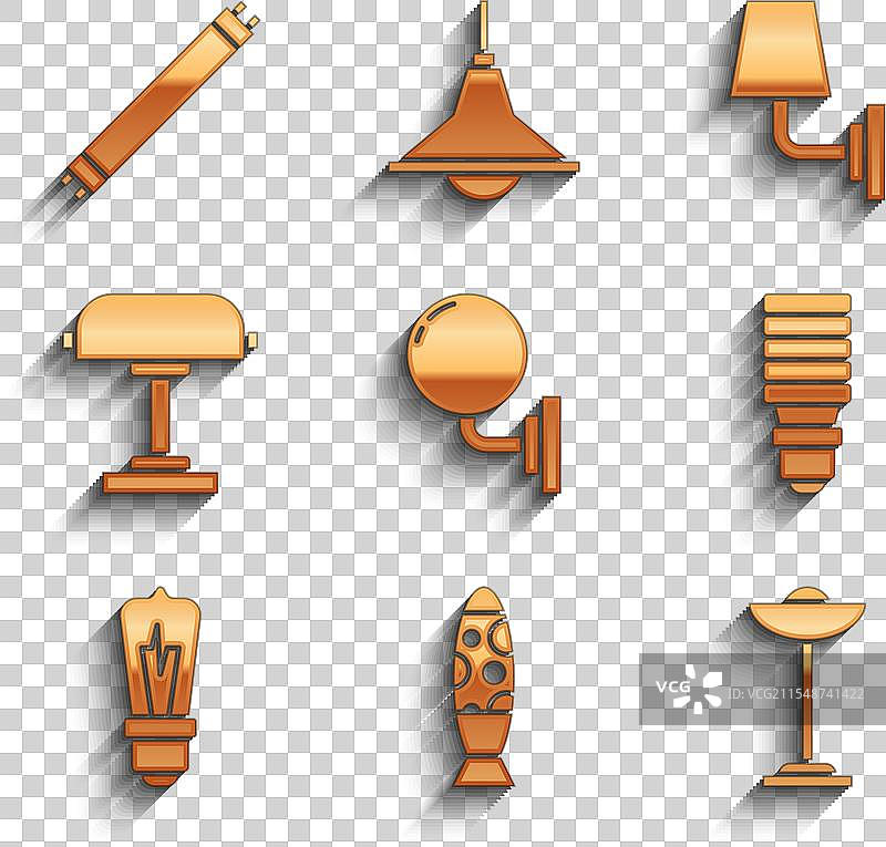 壁灯或壁灯式落地LED灯泡图片素材