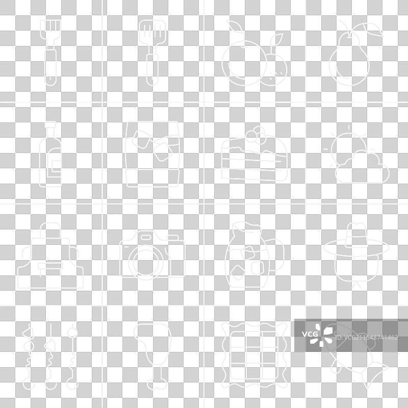 设置线鱼露营帽子，阳光和云朵天气图片素材