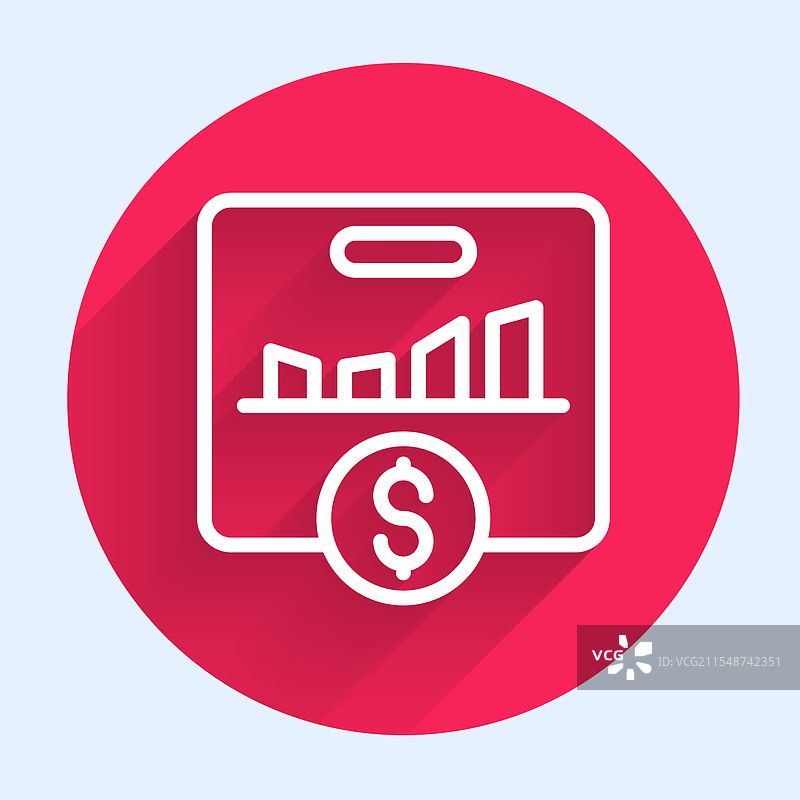 关键绩效指标图标 - 白色线条图片素材