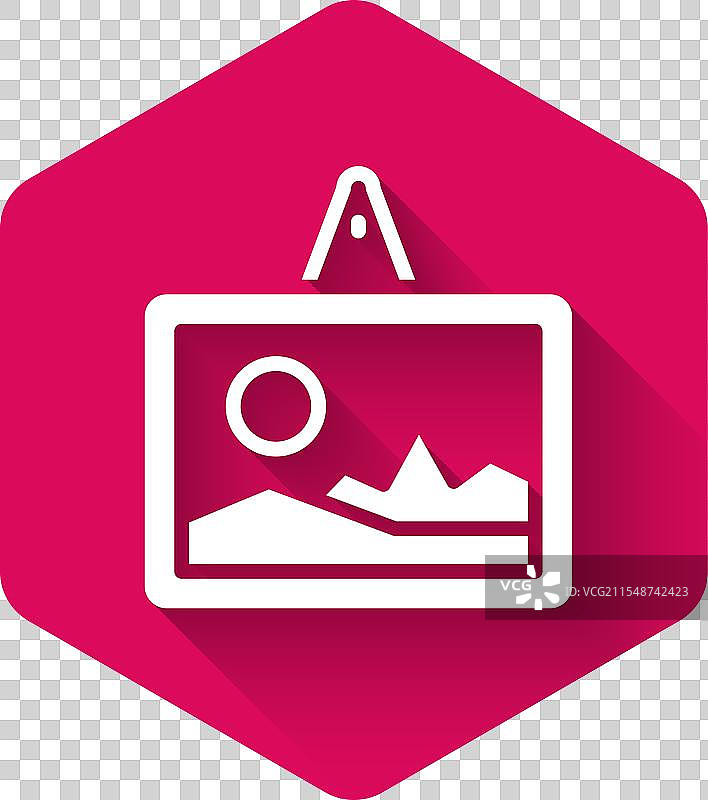 白色图标，带有长阴影，背景透明图片素材