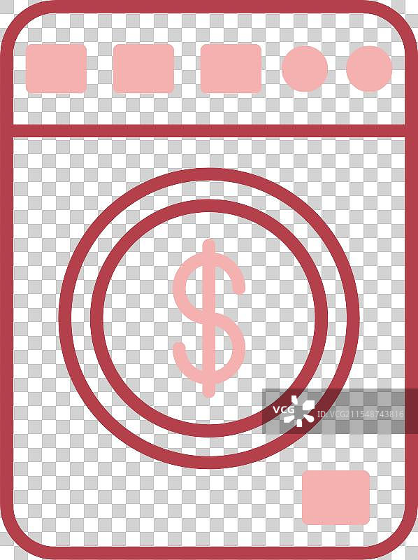 洗钱线条填充图标图片素材