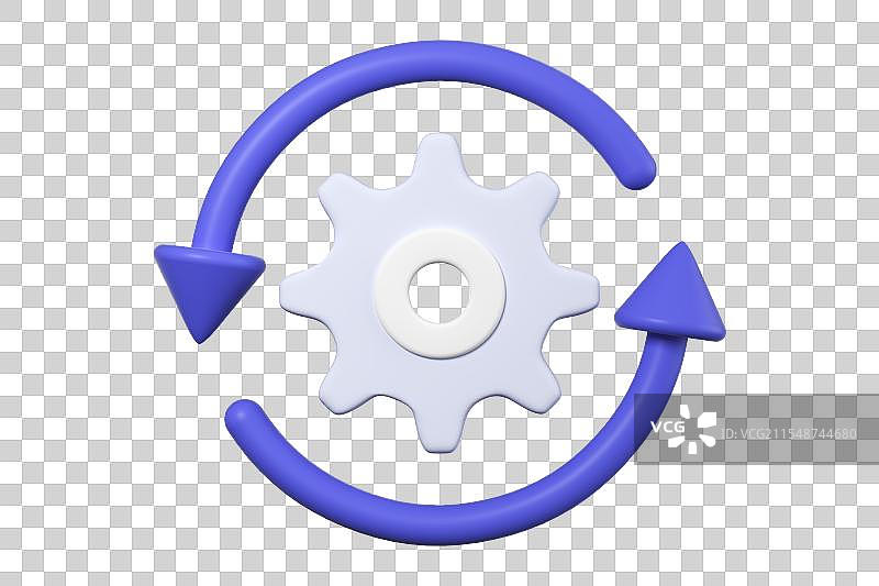 3D循环往复的流程优化图片素材