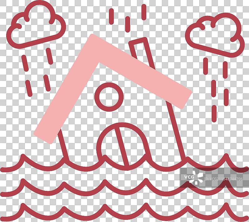 洪水线填充图标图片素材