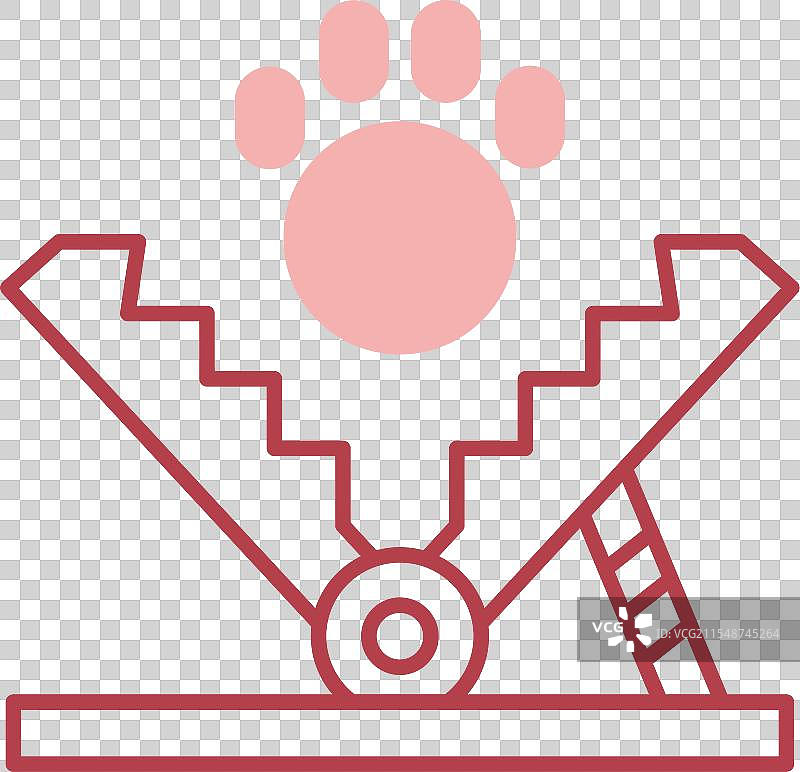 熊陷阱线条填充图标图片素材