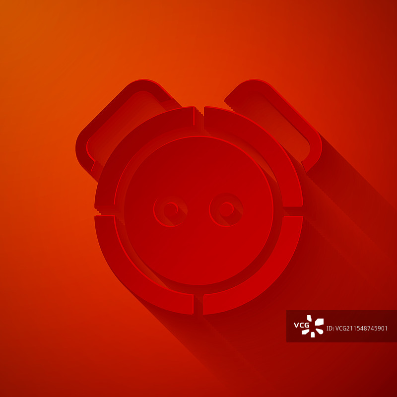 纸剪机器人吸尘器图标孤立于图片素材