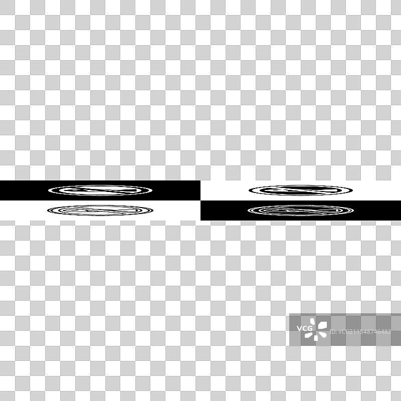 禁止钓鱼图标，黑白色调独立设计图片素材