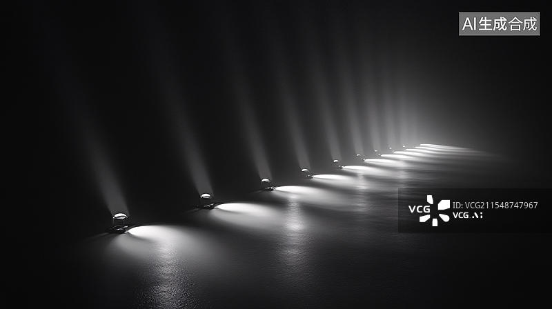 【AI数字艺术】一排光图片素材