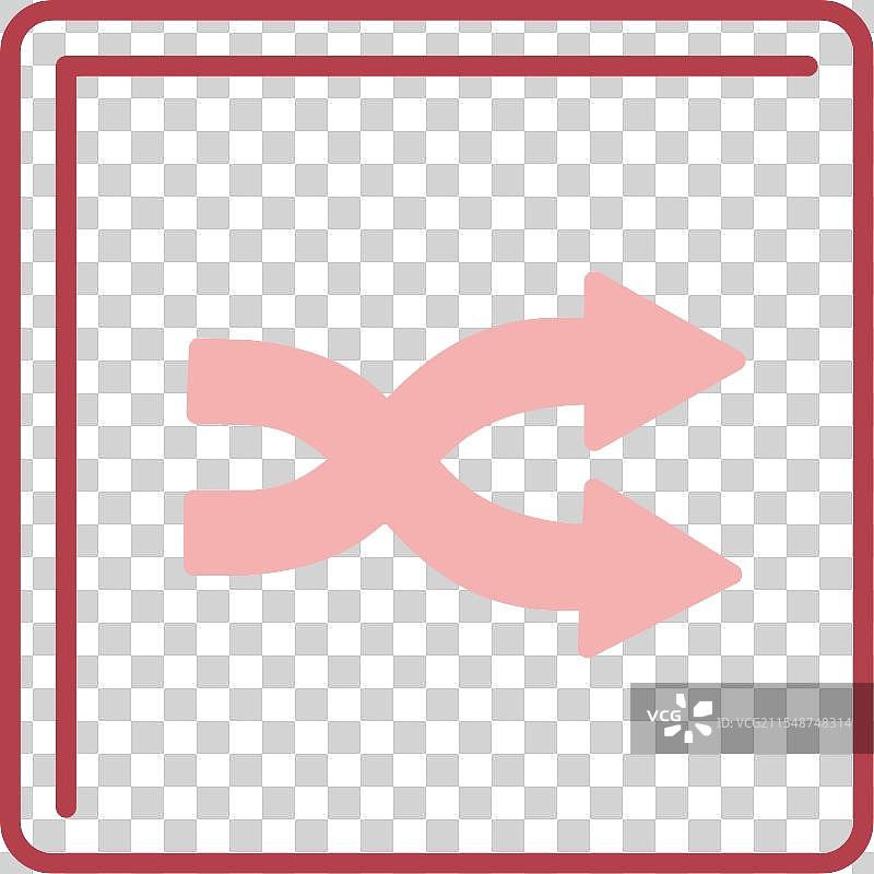 洗牌线填充图标图片素材