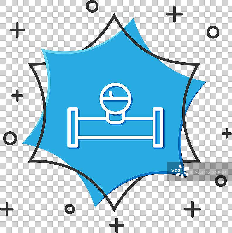 白色线条工业金属管道和压力表图片素材