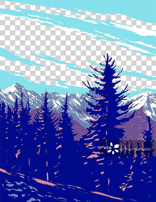 班夫国家公园的桑丹斯山脉，阿尔伯塔省图片素材