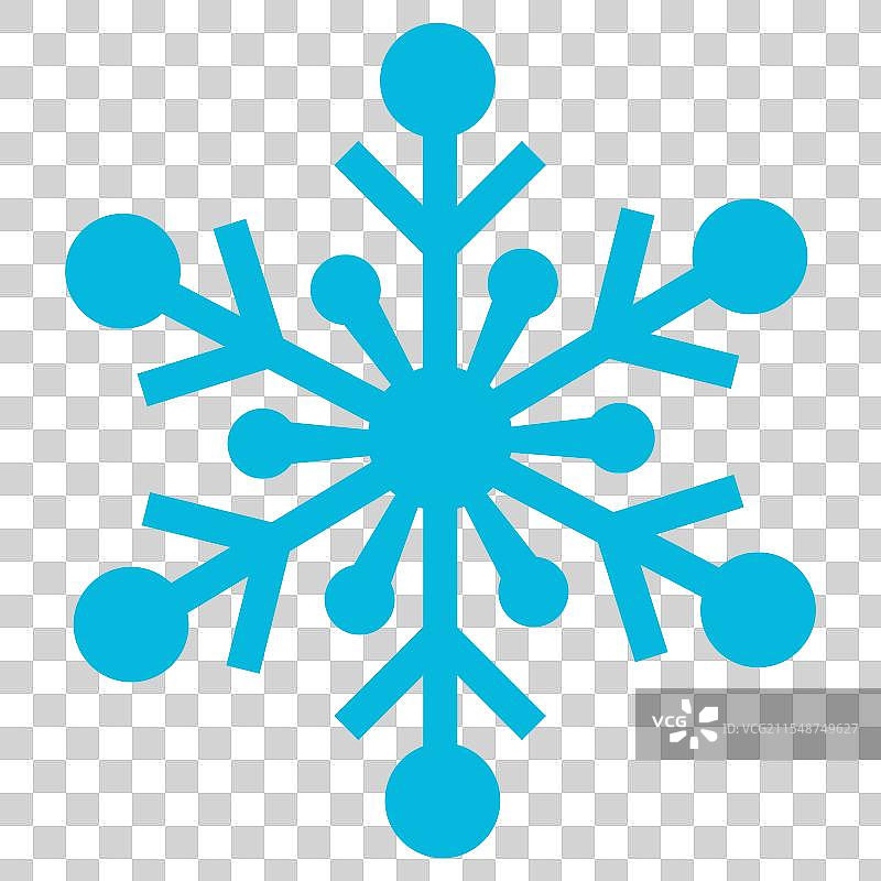 可爱的雪花孤立在白色背景上图片素材