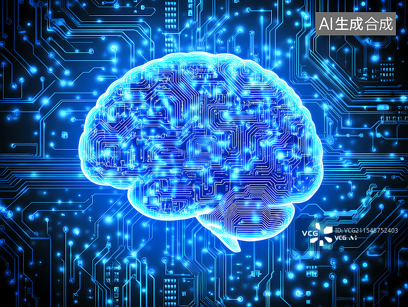 【AI数字艺术】科技赋能大脑无限潜能图片素材