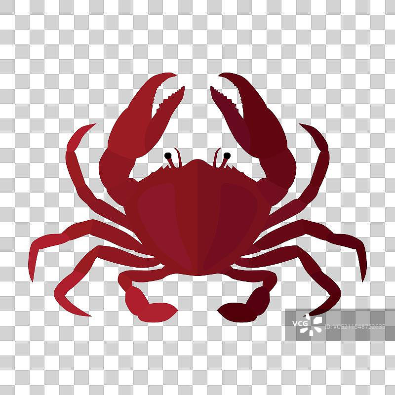 蟹色的蟹图标图片素材