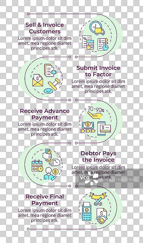 垂直的分解过程阶段信息图图片素材
