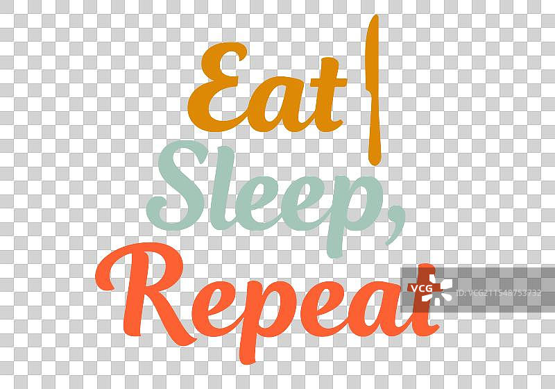 吃、睡、重复 T 恤设计图片素材