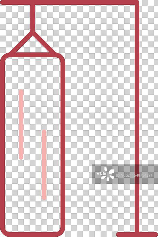 拳击袋线条填充图标图片素材