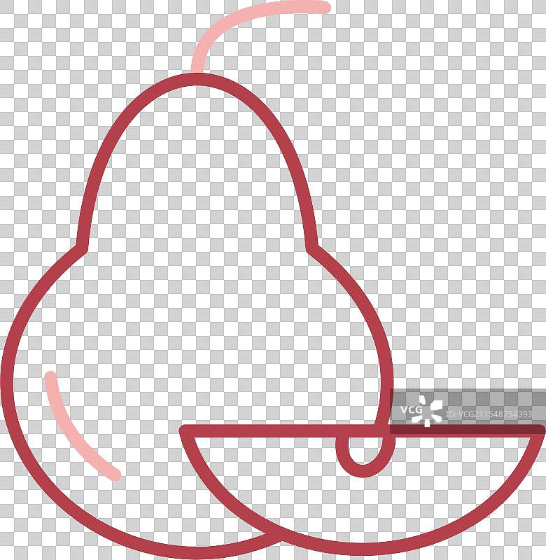 榅桲线条填充图标图片素材