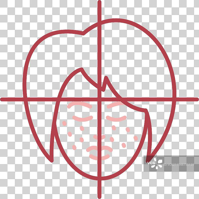 面部护理线条填充图标图片素材