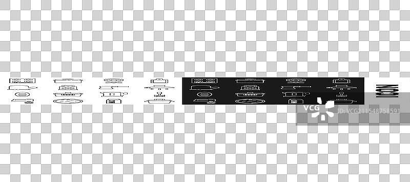 厨房用具：平底锅、铲子、抽油烟机图片素材