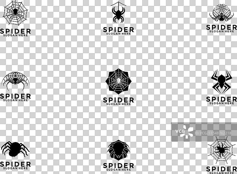 蜘蛛标志设计套件 蜘蛛昆虫标志图片素材