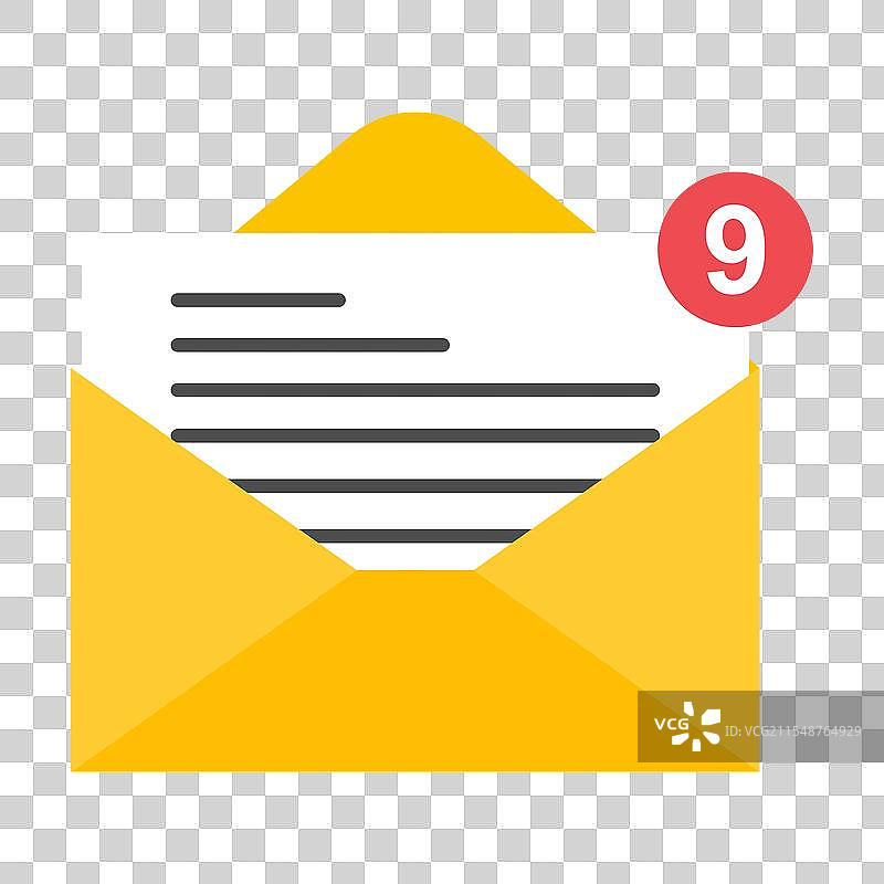 电子邮件商务图标扁平化网页客户端消息标志图片素材