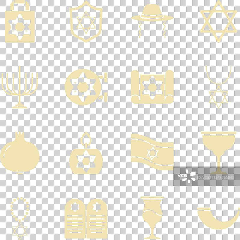 传统的公羊角号犹太酒杯图片素材