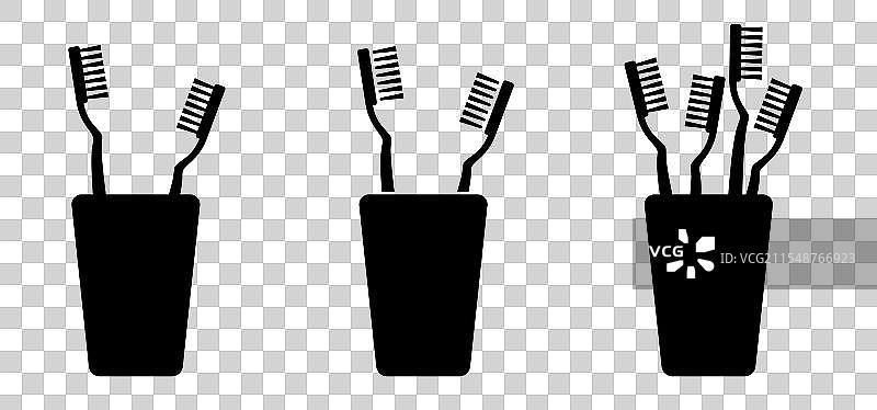 卡通画的牙刷，用于刷牙图片素材