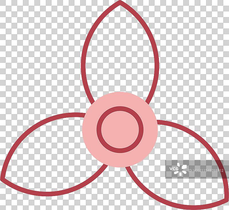 九重葛线条填充图标图片素材